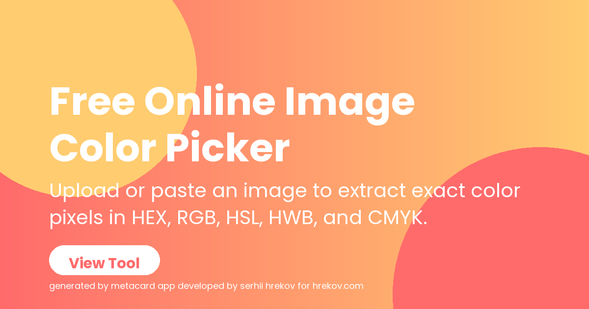 Free Online Image Color Picker