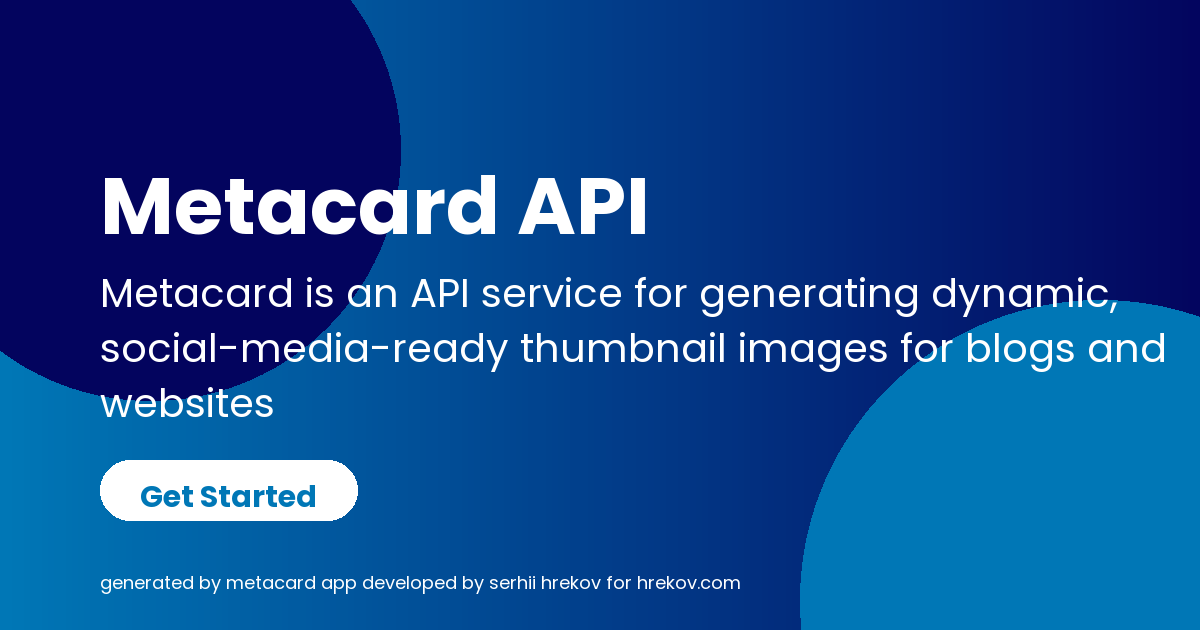 Metacard API