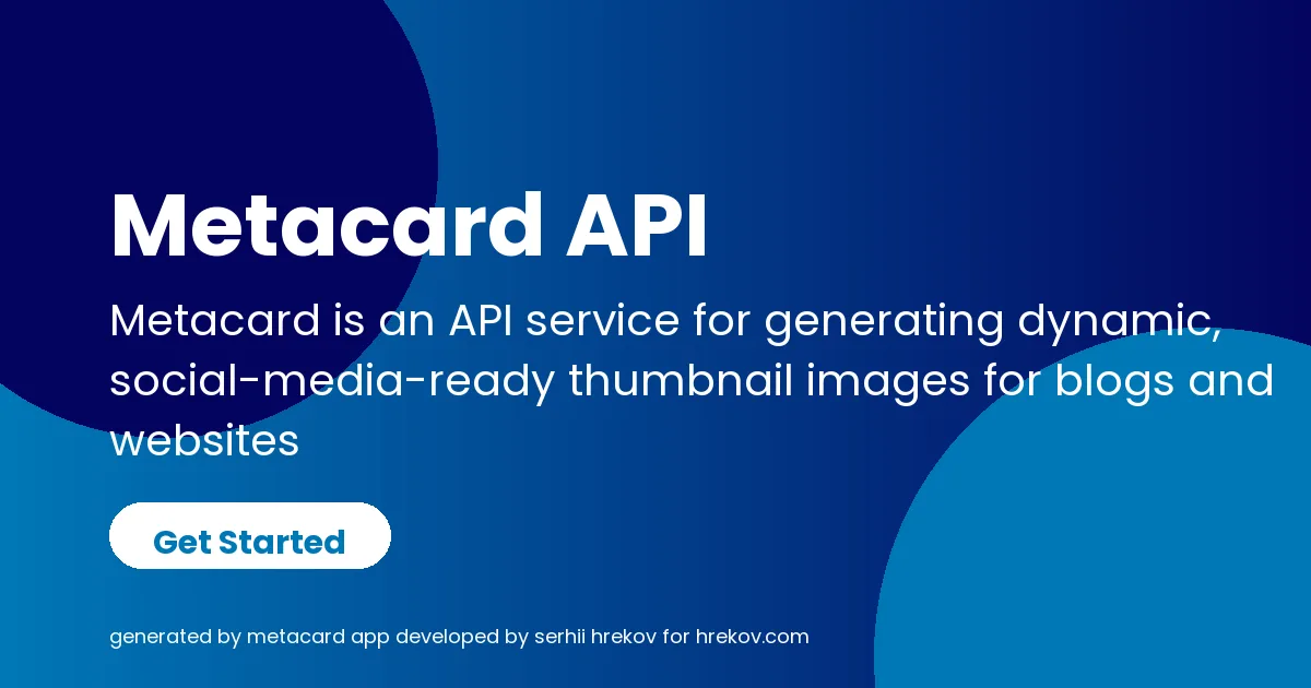 Metacard API Metacard API