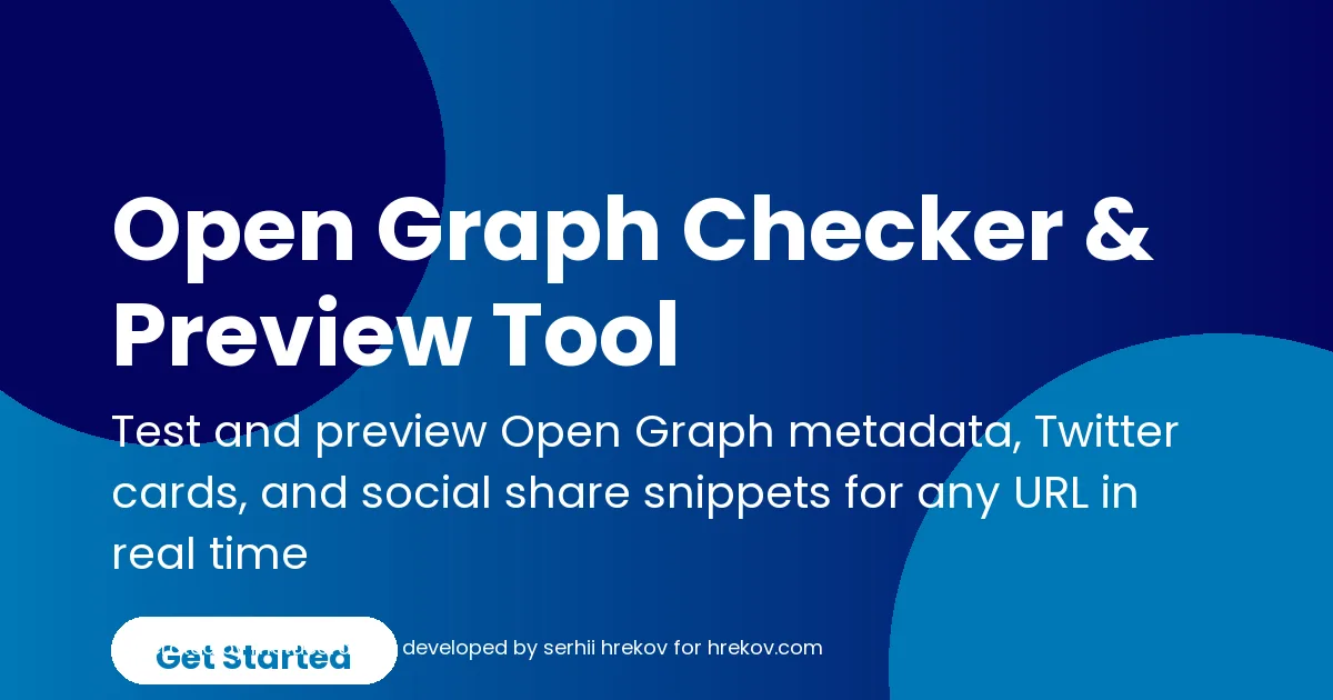Open Graph Checker & Preview Tool