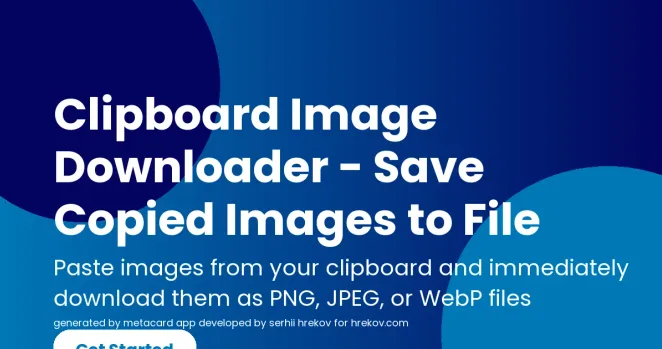Clipboard Image Downloader - Save Copied Images to File