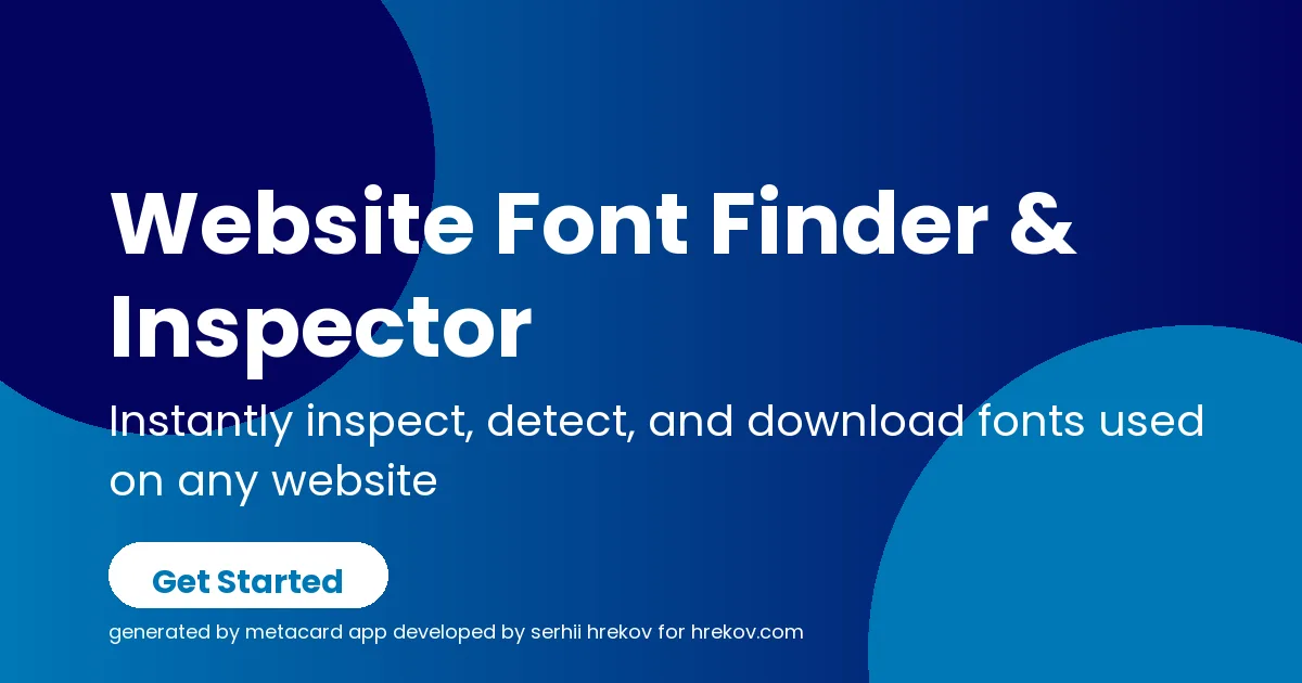 Website Font Finder & Inspector Website Font Finder & Inspector