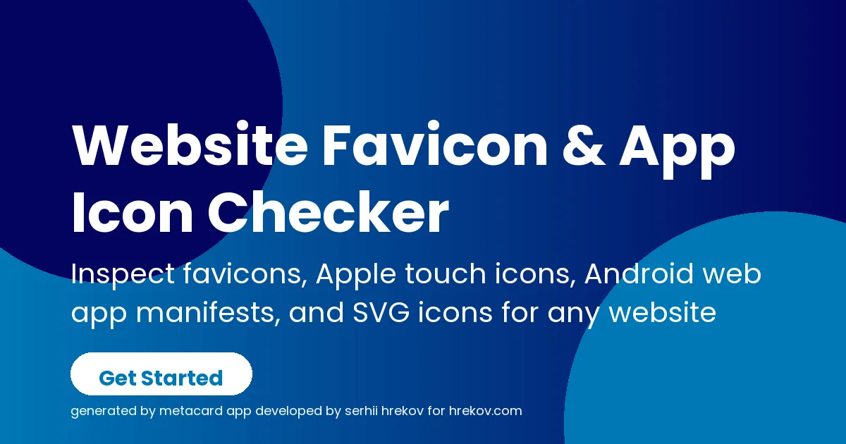 Website Favicon & App Icon Checker