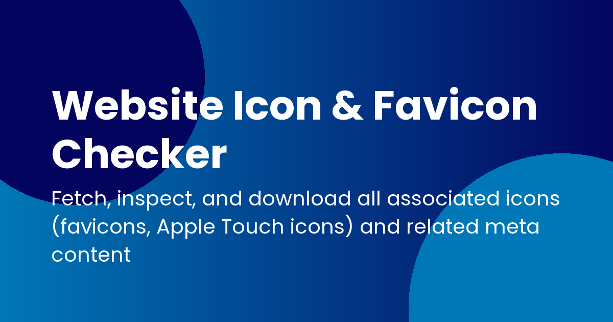 Website Icon & Favicon Checker