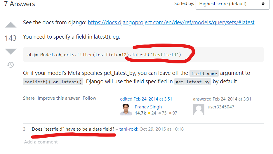 how to retrieve the latest row from the Django Database with Django Models