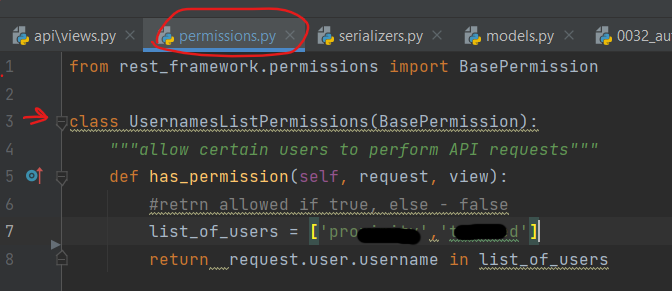 django rest framework drf permissions file code