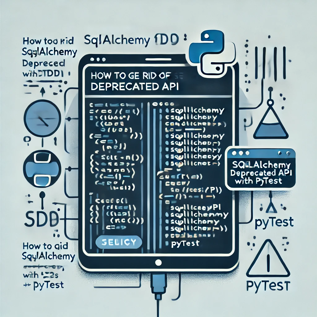 How to get rid of SQLAlchemy deprecated API while TDD with pytest